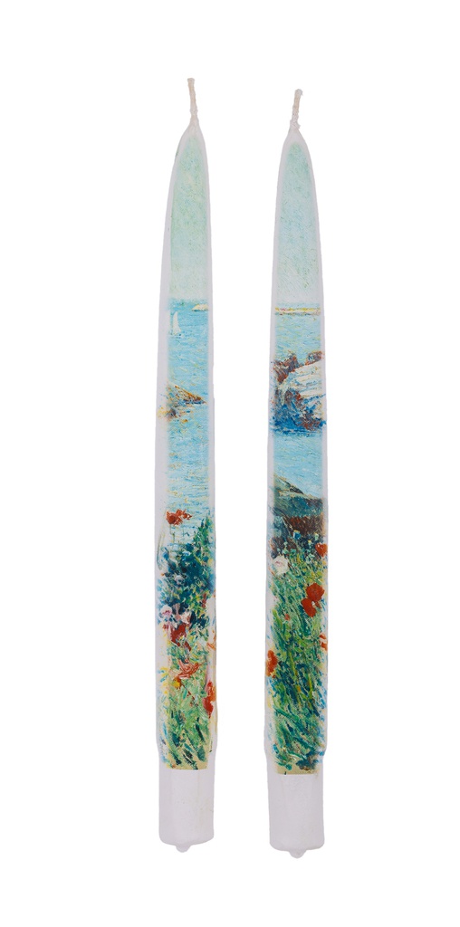 Childe Hassam Poppies, Isles of Shoals, 1891 - Set of  2 Taper Candles