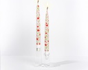 Christmas Poinsettias - Set of  2 Taper Candles