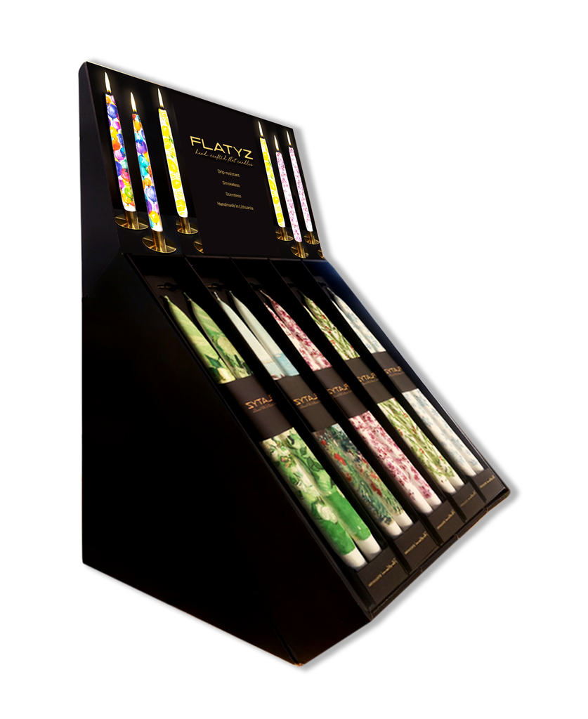 5 POCKET POP DISPLAY FOR TAPER CANDLES